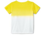 Детская футболка MINI T-Shirt Kids Dip-Dye, White/Lemon, артикул 80142445646
