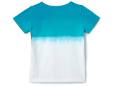 Детская футболка MINI T-Shirt Kids Dip-Dye, White/Aqua, артикул 80142445642