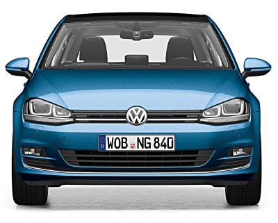 Модель автомобиля Volkswagen Golf 7, Pacific Blue Metallic, Scale 1:43
