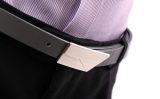 Кожаный ремень Skoda Octavia Leather Belt, Grey, артикул 15013S