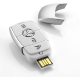 Флешка Mercedes-Benz USB Stick, Key Style, White/Silver, 8GB, артикул B66953230