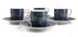 Набор из четырех чашек с блюдцами для эспрессо Land Rover Heritage Darien Gap Espresso Set, артикул LDGF612NVA
