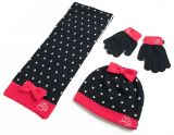 Детский набор из шапки, шарфа и перчаток Jaguar Children Winter Set, Pink/Dark Blue, артикул JDGF812NVA