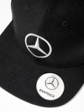 Мужская бейсболка Mercedes Men's Flat Brim Cap, Black, артикул B66953170