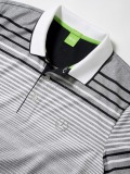 Мужская рубашка-поло Mercedes-Benz Men's Polo Shirt Stripes, Hugo Boss, Black/White, артикул B66958337