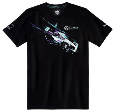 Мужская футболка Mercedes Men's T-shirt, AMG Petronas Graphic, Black