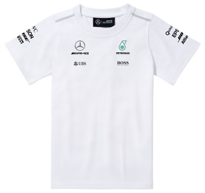 Детская футболка Mercedes Children's T-shirt, F1 Driver, White 2017