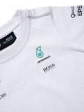Детская футболка Mercedes Children's T-shirt, F1 Driver, White 2017, артикул B67995373
