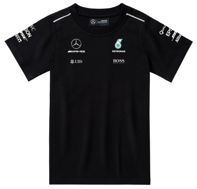 Детская футболка Mercedes Children's T-shirt, F1 Driver, Black 2017