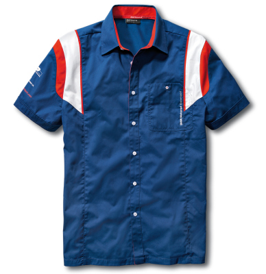 Мужская рубашка с коротким рукавом BMW Motorrad Motorsport Short-sleeved Shirt, Men, Blue