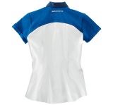 Женская рубашка с коротким рукавом BMW Motorrad Logo Short-Sleeved Shirt, Ladies, White/Blue, артикул 76618547508