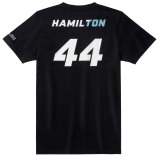 Мужская футболка Mercedes-AMG F1 Men's T-shirt, Lewis No. 44, Black, артикул B67995390
