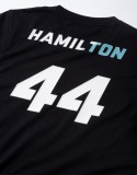 Мужская футболка Mercedes-AMG F1 Men's T-shirt, Lewis No. 44, Black, артикул B67995390
