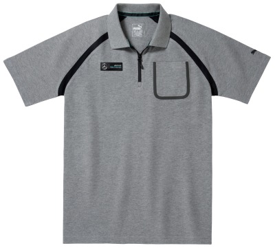 Мужская рубашка-поло Mercedes AMG Petronas F1 Men's Polo Shirt, Grey