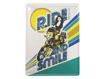 Металлическая пластина BMW Motorrad Vintage Metal Sign - R90S Ride And Smile