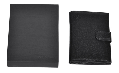 Портмоне из рельефной кожи Mazda Relief Leather Vertical Wallet, Black