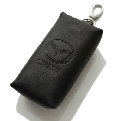 Кожаный футляр для ключей Mazda Leather Key Case, Black