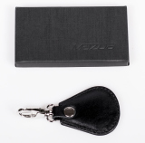 Кожаный брелок для ключей Mazda Leather Keyring, Black, артикул 830077551