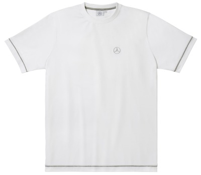 Мужская футболка Mercedes Men's T-shirt, white/grey elements