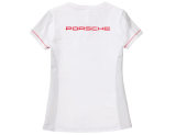 Женская футболка Porsche Women's T-Shirt, Racing, White, артикул WAP4520XS0H