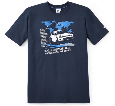 Мужская футболка Volkswagen T-Shirt, Rally The World, Men's, Dark Blue