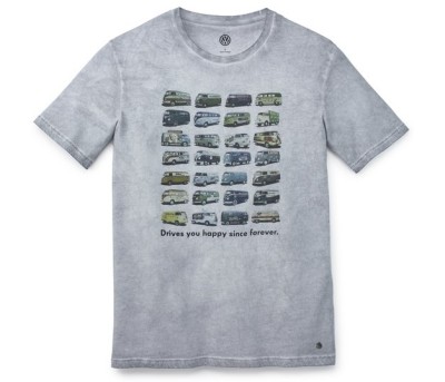 Мужская футболка Volkswagen T-Shirt, T1 Summer Edition, Men's, Grey