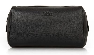 Кожаный несессер Jaguar Leather Wash Bag - Black