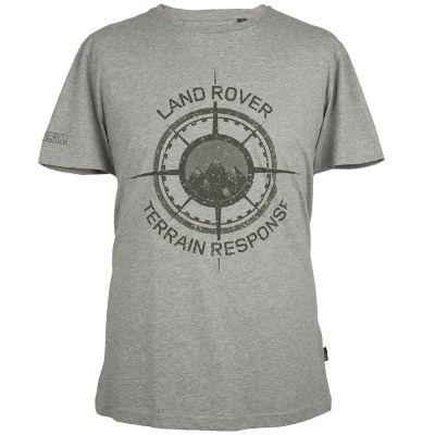 Мужская футболка Land Rover Men's Terrain Graphic T-shirt, Grey Marl