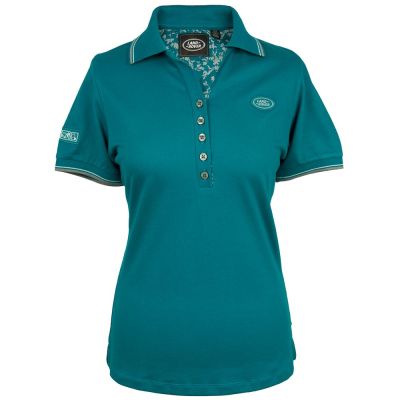 Женская рубашка-поло Land Rover Women's Oval Badge Polo Shirt, Teal