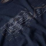 Мужская футболка Land Rover Men's Heritage Graphic Tee, Navy, артикул LDTM588NVB