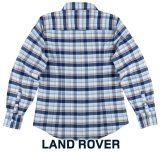 Женская клетчатая рубашка Land Rover Women's Heritage Shirt, Blue Check, артикул LBSL152BLI