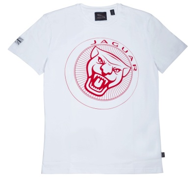 Мужская футболка Jaguar Men's Large Growler Graphic T-shirt, White / Red