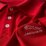 Мужская рубашка-поло Jaguar Men's Leaper Logo Polo Shirt, Red, артикул JDPM777RDB