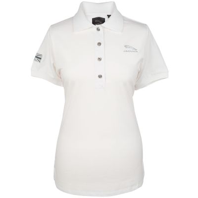 Женская рубашка-поло Jaguar Women's Leaper Logo Polo Shirt, White