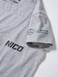 Женская футболка Mercedes AMG Petronas Women's T-shirt, Nico No. 06, Grey, артикул B67995402