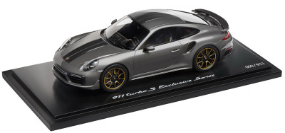 Модель автомобиля Porsche 911 Turbo S Exclusive Series – Limited Edition, Scale 1:18, Agate Grey Metallic