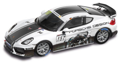 Модель автомобиля Porsche Cayman GT4 Clubsport Porsche Design, Scale 1:43, White