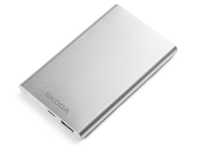 Портативный аккумулятор-зарядное устройство Skoda Power Bank, Silver
