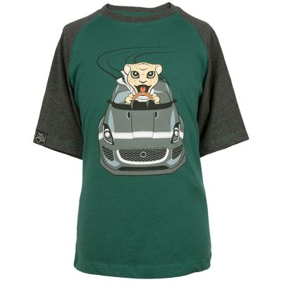 Футболка для мальчиков Jaguar Boys' Car Graphic, Green/Grey