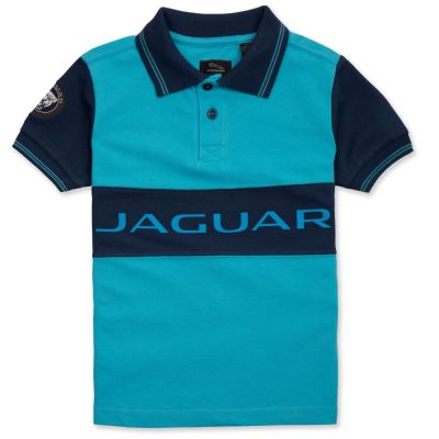 Рубашка-поло для мальчиков Jaguar Boys' Striped Polo Shirt, Light Blue