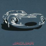 Мужская футболка Jaguar Men's Heritage Car Graphic T-shirt, Grey-Blue, артикул JBTM044BLB