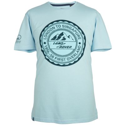 Мужская футболка Land Rover Men's Travel Stamp Graphic T-Shirt, Light Blue