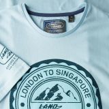 Мужская футболка Land Rover Men's Travel Stamp Graphic T-Shirt, Light Blue, артикул LBTM165BLB