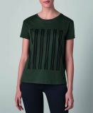 Женская футболка MINI JCW Stripes T-Shirt Women’s, Racing Green, артикул 80142454502