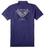 Мужская рубашка-поло Mercedes Men’s Trucker Polo Shirt, Blue, артикул B67871129