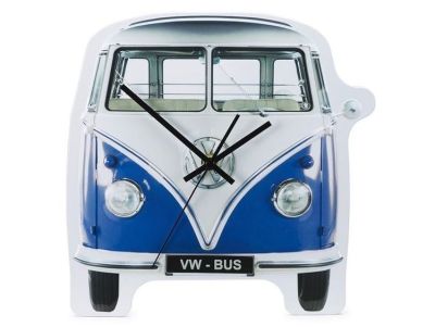 Настенные часы Volkswagen T1 Bulli Wall Clock, White/Blue