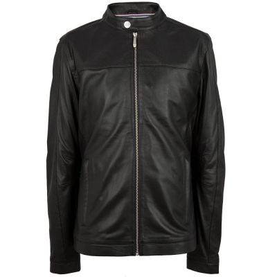 Мужская кожаная куртка Jaguar Men's Heritage Leather Jacket, Black Nappa