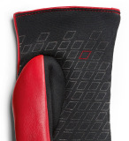 Женские кожаные перчатки Audi Sport Womens Leather Gloves, Red/Black, артикул 3131402201