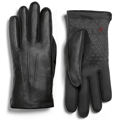 Мужские кожаные перчатки Audi Sport Mens Leather Gloves, Black
