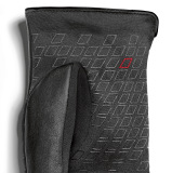 Мужские кожаные перчатки Audi Sport Mens Leather Gloves, Black, артикул 3131402301